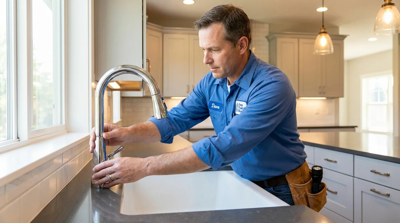 Kitchen faucet installation by Johns Plumbing LLC in Perris
