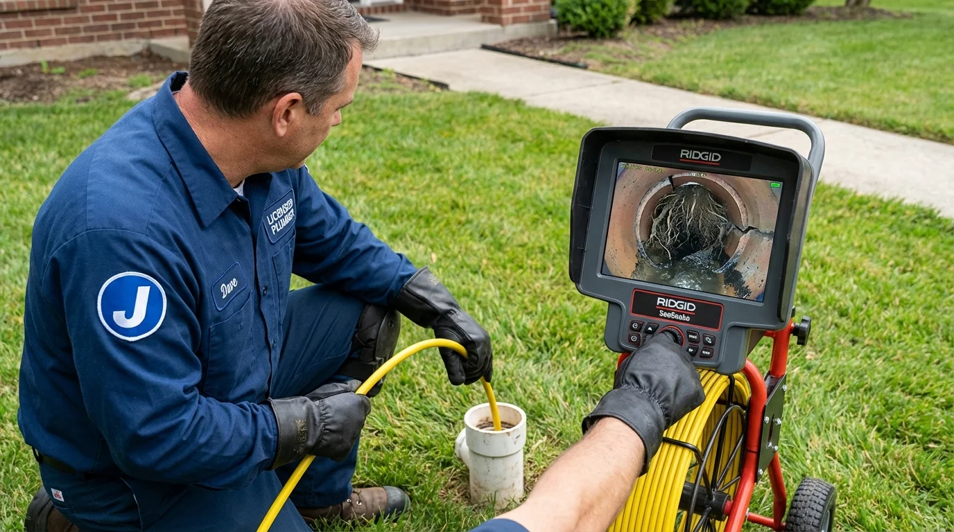 Sewer camera inspection being performed by Johns Plumbing LLC in Perris